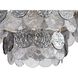 Yep Cascada 13 Light 31.75 inch Aegean Silver Pendant Ceiling Light in Smoke Plated Glass, 3 Tier