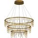 Lucerna 31.5 inch 64.80 watt Stainless Steel Gold Chandelier Ceiling Light, 3 Tier