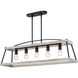 Teagan Island Light Ceiling Light in Gray Harbor Wood Accents