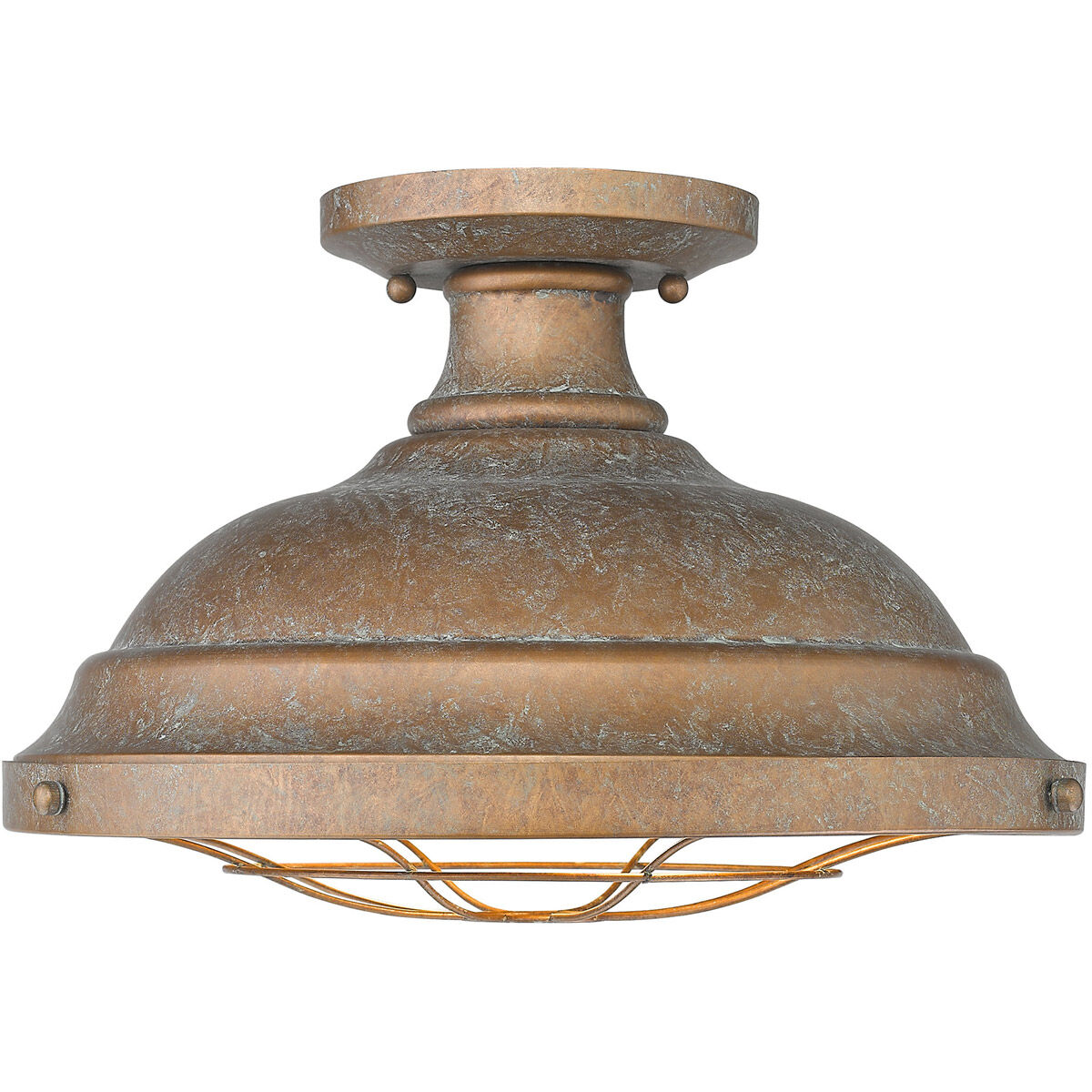 Golden Lighting 7312 SF CP Bartlett 2 Light 14 inch Copper Patina