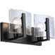Aenon 2 Light 14.25 inch Matte Black Vanity Light Wall Light