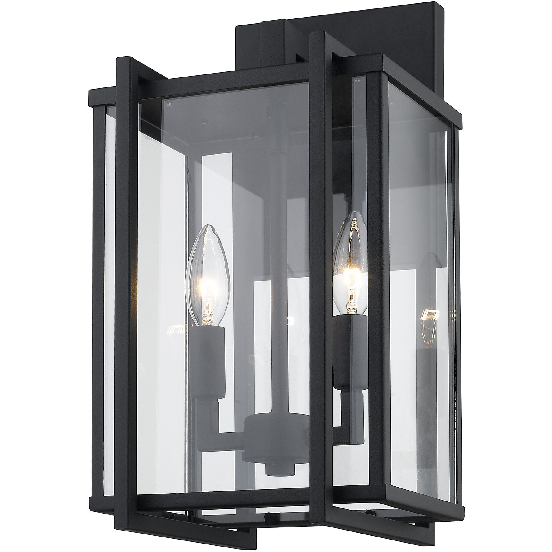 Tribeca 2 Light 15.75 inch Natural Black Outdoor Wall