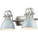 Yep Duncan Vanity Wall Light in Pewter, Seafoam