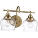 Daphne 2 Light 15.13 inch Brushed Champagne Bronze Vanity Light Wall Light