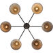 Jasper 6 Light 37.88 inch Antique Black Iron Semi-Flush Ceiling Light