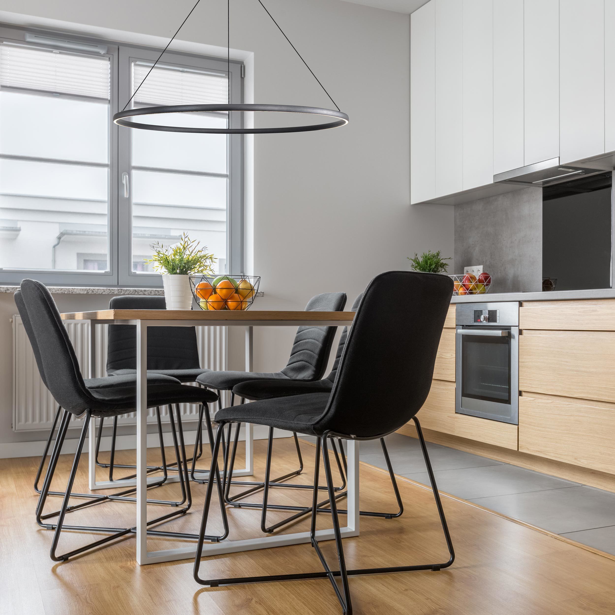 Veritas LED 47.25 inch Sand Black Chandelier Ceiling Light