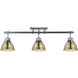 Duncan 3 Light 6.5 inch Chrome Semi-Flush Track Light Ceiling Light in Aged Brass, Track Light