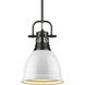 Yep Duncan Pendant Ceiling Light in Matte Black, White, Small