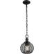 Calypso 1 Light 7.63 inch Matte Black Mini Pendant Ceiling Light