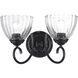 Audra 2 Light 16 inch Matte Black Vanity Light Wall Light