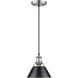 Yep Orwell Pendant Ceiling Light in Pewter, Matte Black, Small
