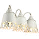 Eloise 3 Light 27.5 inch Antique Ivory Vanity Light Wall Light