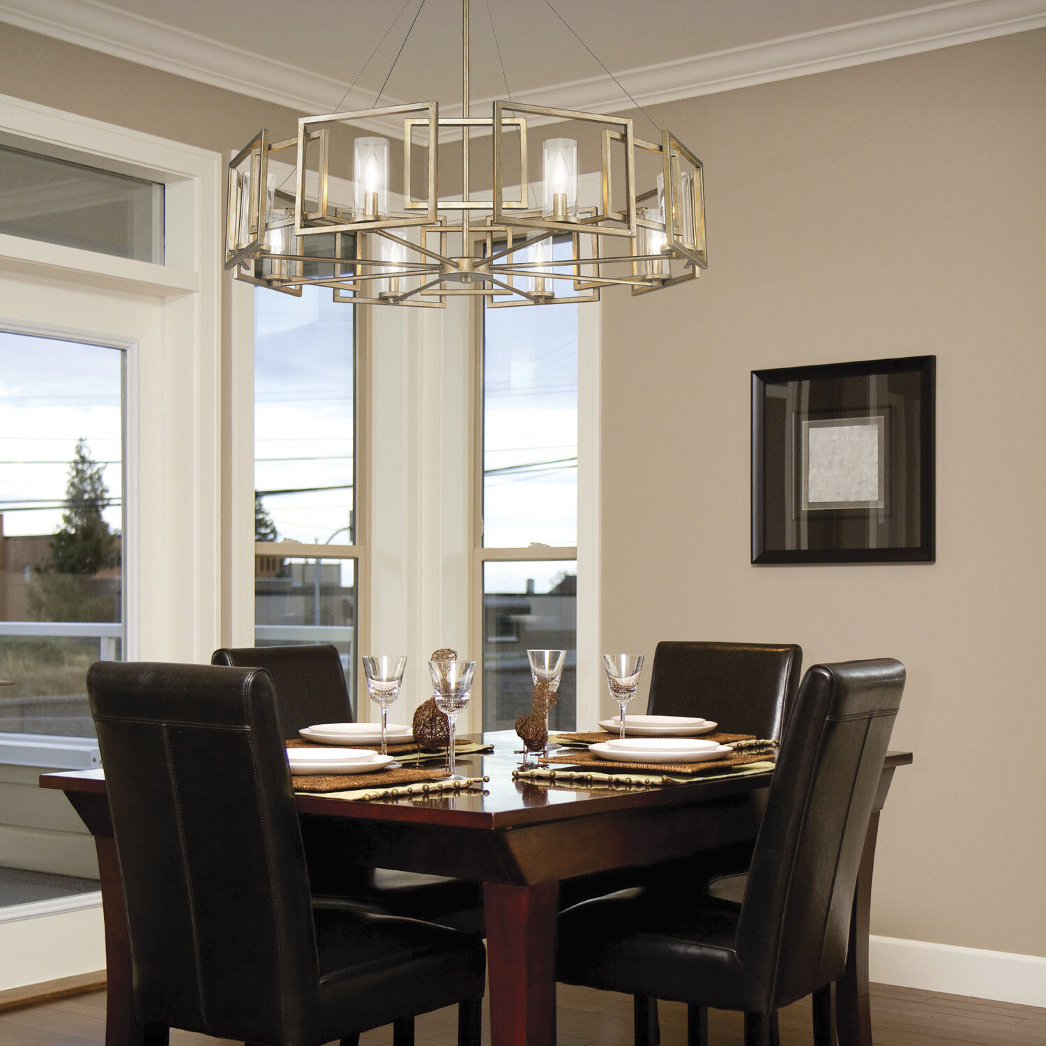 Marco 35.38 inch 60.00 watt White Gold Chandelier Ceiling Light, Large