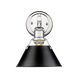 Orwell 1 Light 9 inch Chrome Bath Vanity Wall Light in Matte Black
