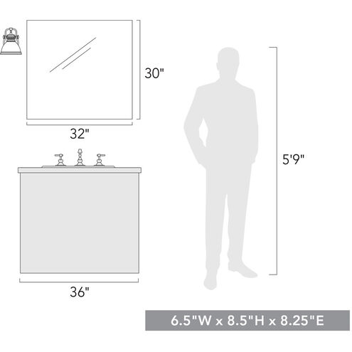 Duncan 1 Light 8 inch Matte Black Bath Vanity Wall Light in Matte White