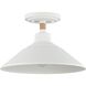 Journey 1 Light 12 inch Natural White Semi-Flush Ceiling Light