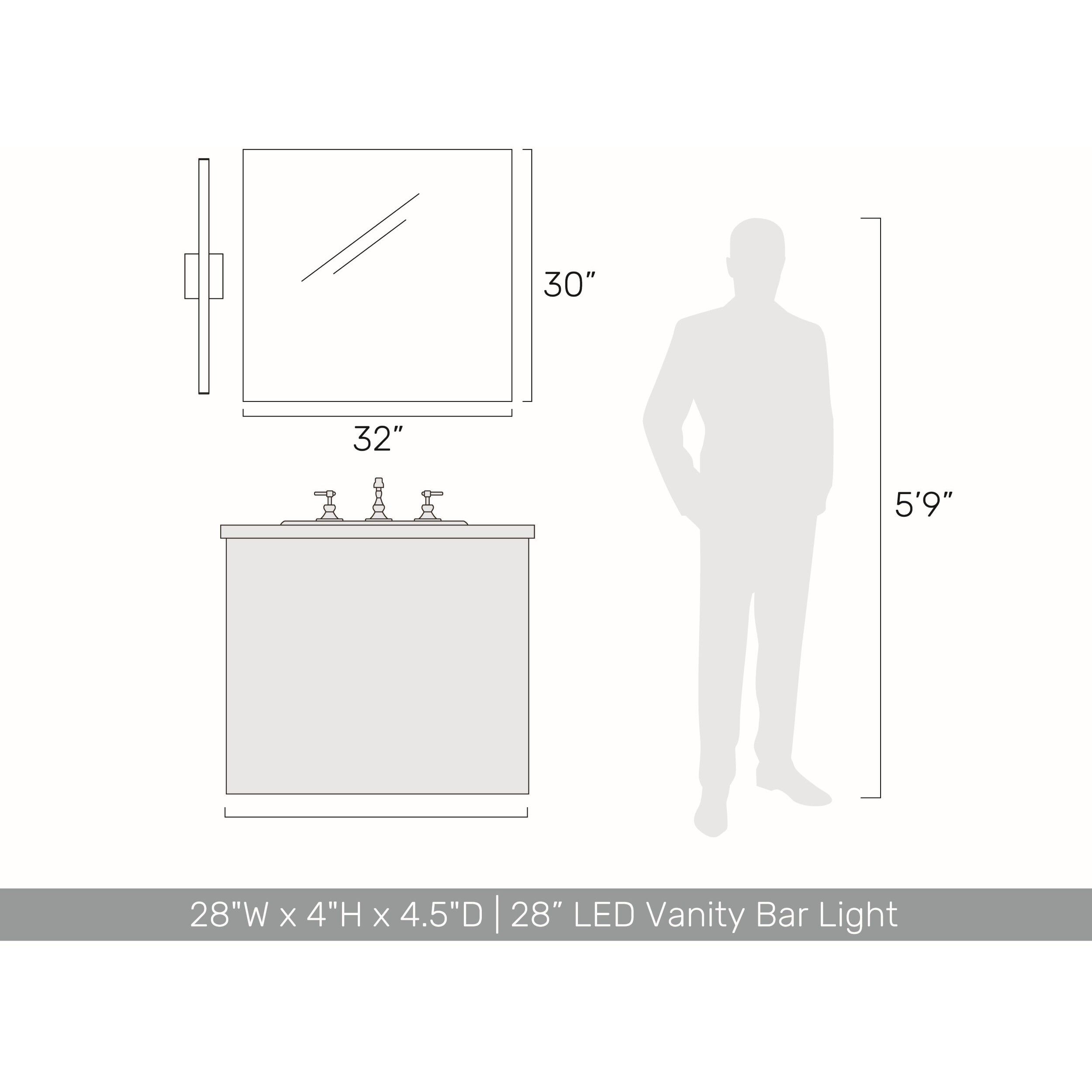 Vireo Vanity Wall Light in Sand Black