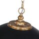 Alison 8 Light 27 inch Vintage Gold Pendant Ceiling Light in Weathered Black Iron
