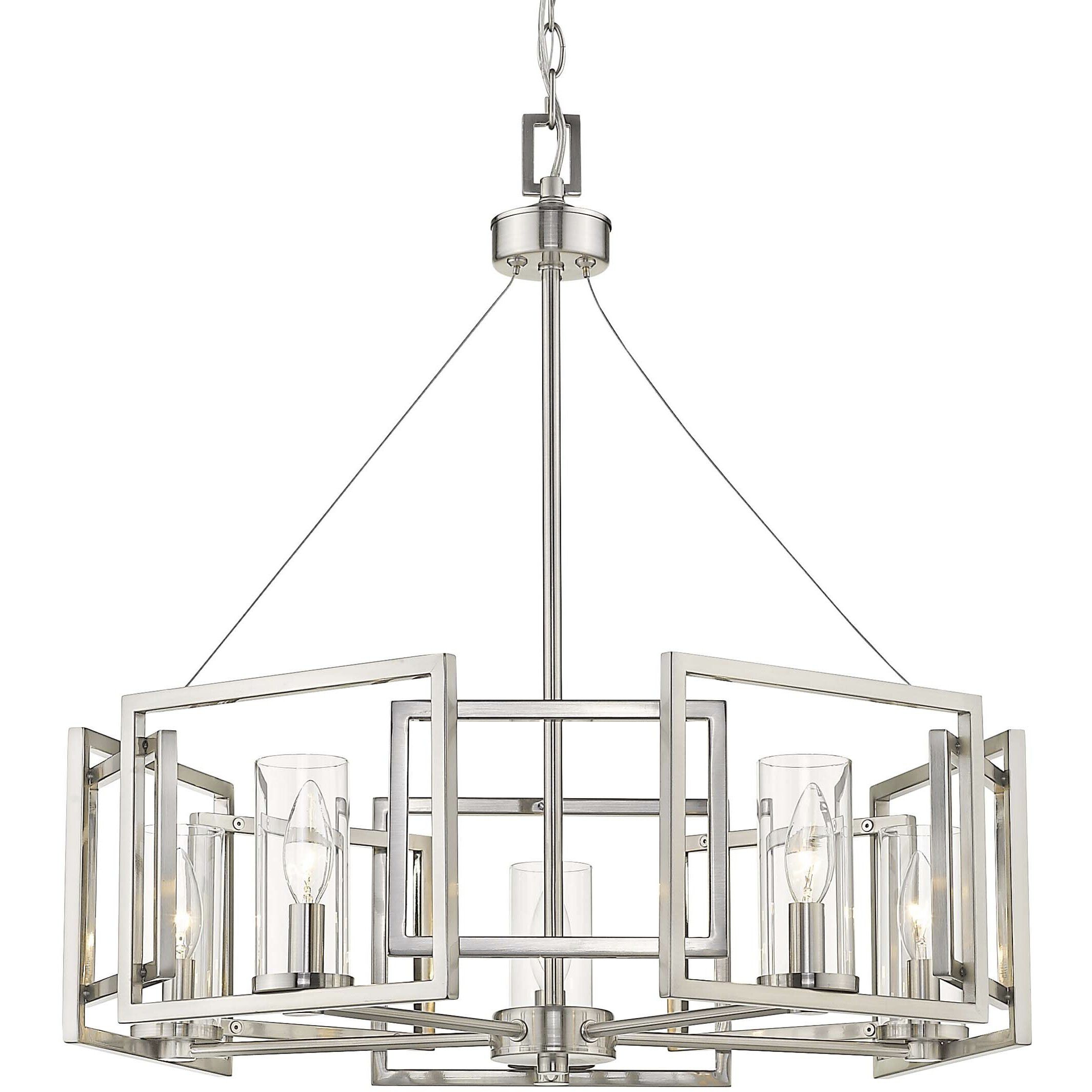 Marco 5 Light 24.5 inch Pewter Chandelier Ceiling Light