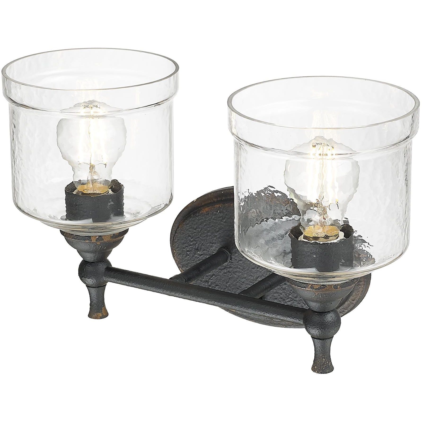 Keating Vanity Wall Light in Antique Black Iron