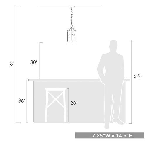 Payton 1 Light 7 inch Brushed Champagne Bronze Mini Pendant Ceiling Light