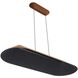 Faroe Linear Pendant Ceiling Light in Coffee/Black