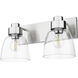 Remy 2 Light 16.88 inch Pewter Vanity Light Wall Light