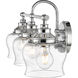 Daphne 3 Light 24 inch Chrome Bath Vanity Light Wall Light