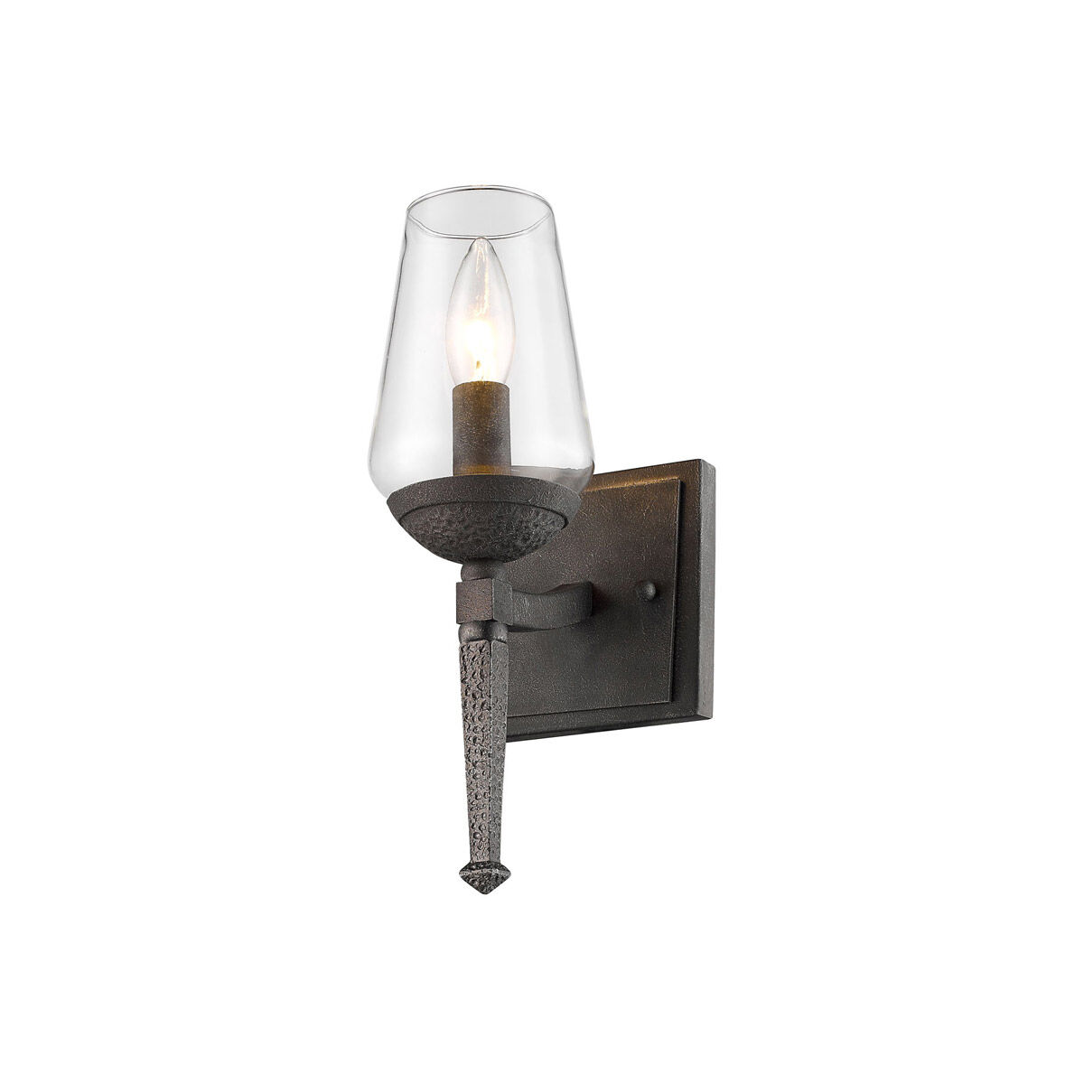 Marcellis 1 Light 5 inch Dark Natural Iron Wall Sconce Wall Light, Damp