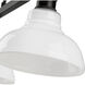 Carver 3 Light 35.5 inch Matte Black Linear Pendant Ceiling Light in Vintage Milk Glass