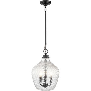 Adeline 3 Light 11.13 inch Matte Black Pendant Ceiling Light