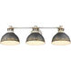Kinsley Vanity Wall Light in Antique Black Iron