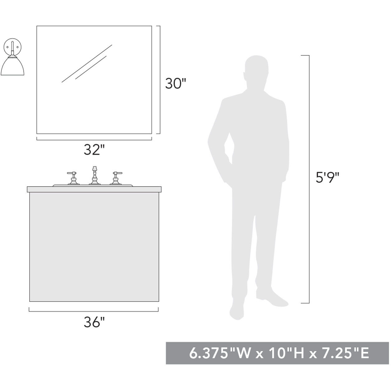 Yep Zoey 1 Light 6.38 inch Pewter Wall Sconce Wall Light in Matte White