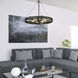 Vaughn Pendant Ceiling Light in Natural Black/Aged Brass, Medium