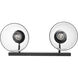 Remy 2 Light 16.88 inch Matte Black Vanity Light Wall Light
