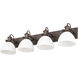Hines 4 Light 34.5 inch Rubbed Bronze Bath Vanity Light Wall Light in Opal Glass