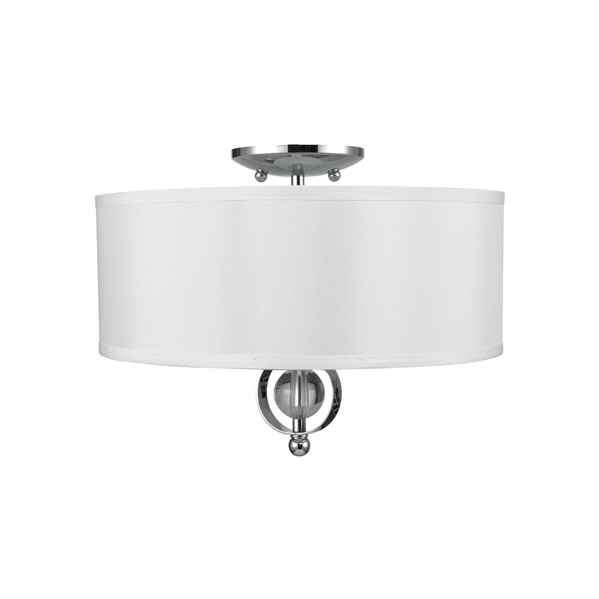 Cerchi 2 Light 15 inch Chrome Flush Mount Ceiling Light