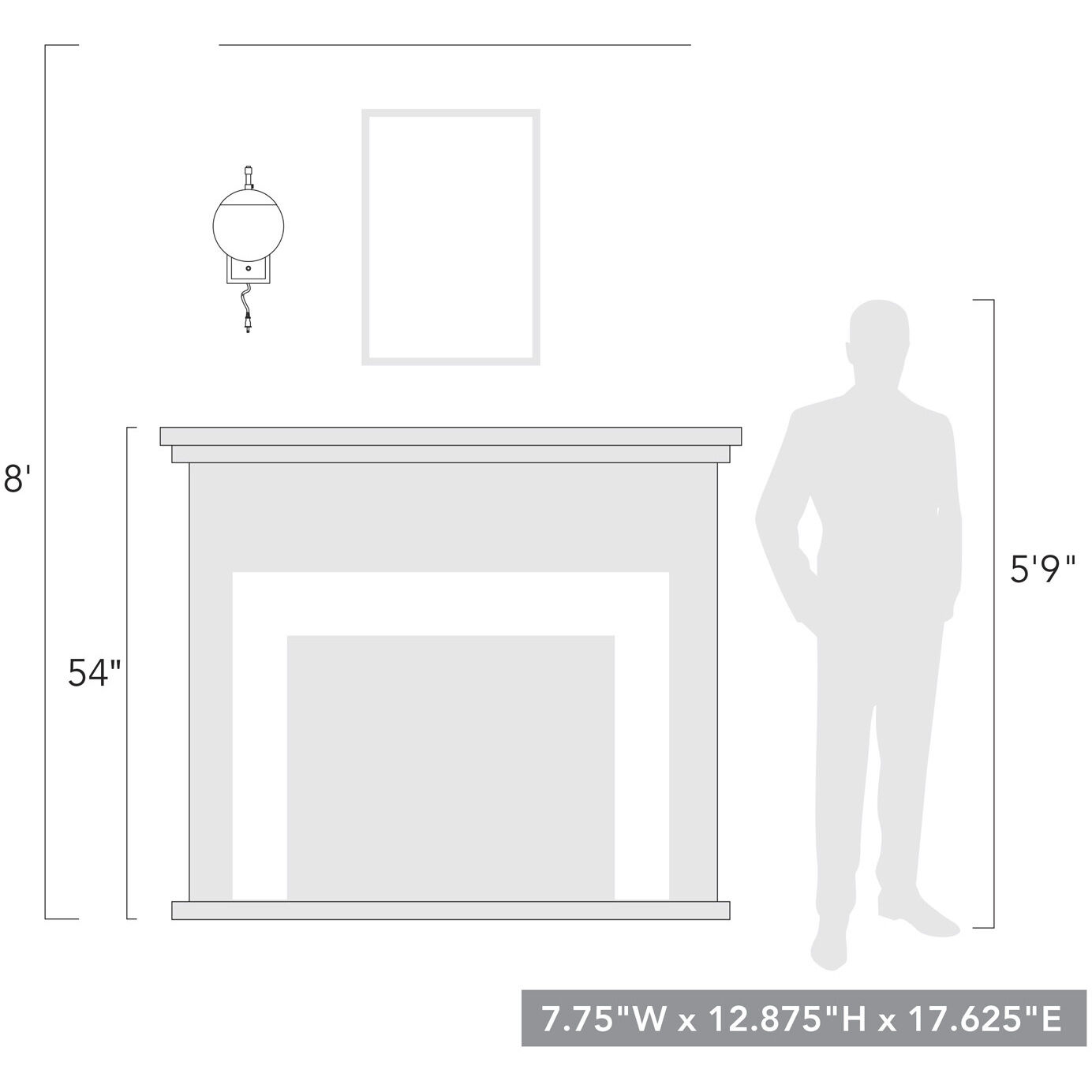 Glenn 1 Light 7.75 inch Matte Black Swing Arm Wall Lamp Wall Light