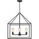 Wesson 4 Light 21 inch Matte Black Chandelier Ceiling Light