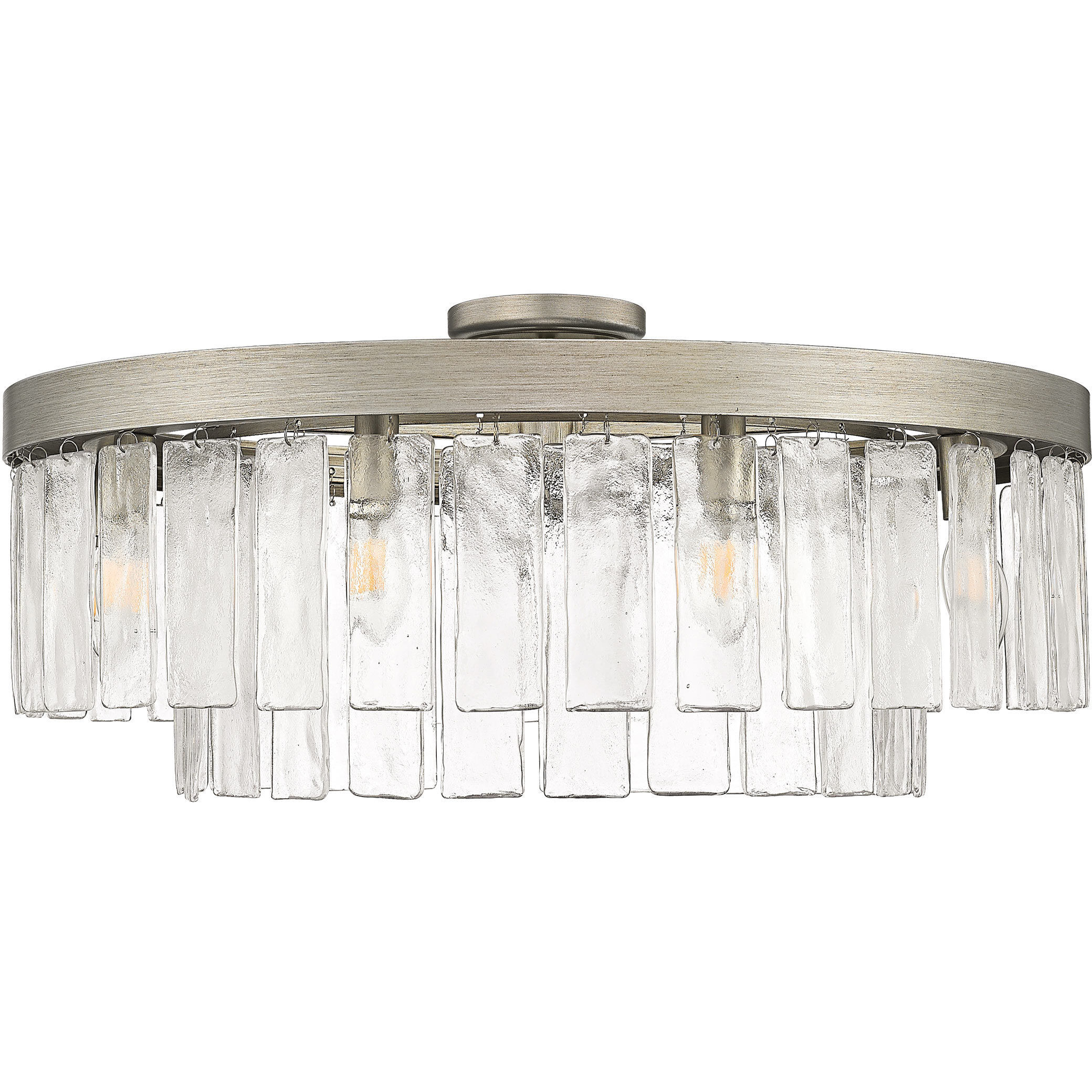 Ciara 9 Light 27 inch Peruvian Silver Semi-Flush Mount Ceiling Light