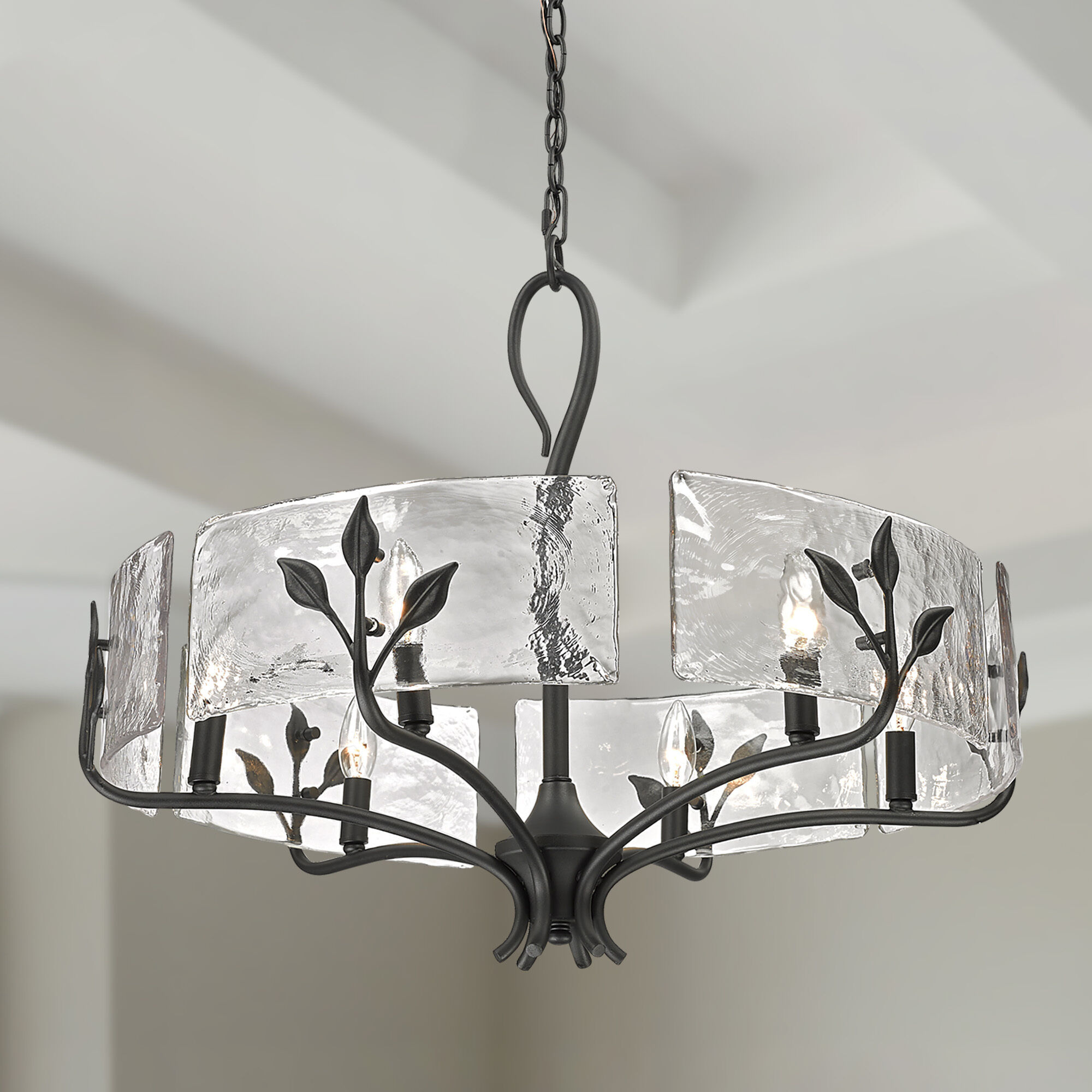 Calla 27.75 inch 60.00 watt Natural Black Chandelier Ceiling Light