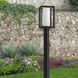 Smyth 1 Light 7.5 inch Natural Black Outdoor Post in Opal Glass