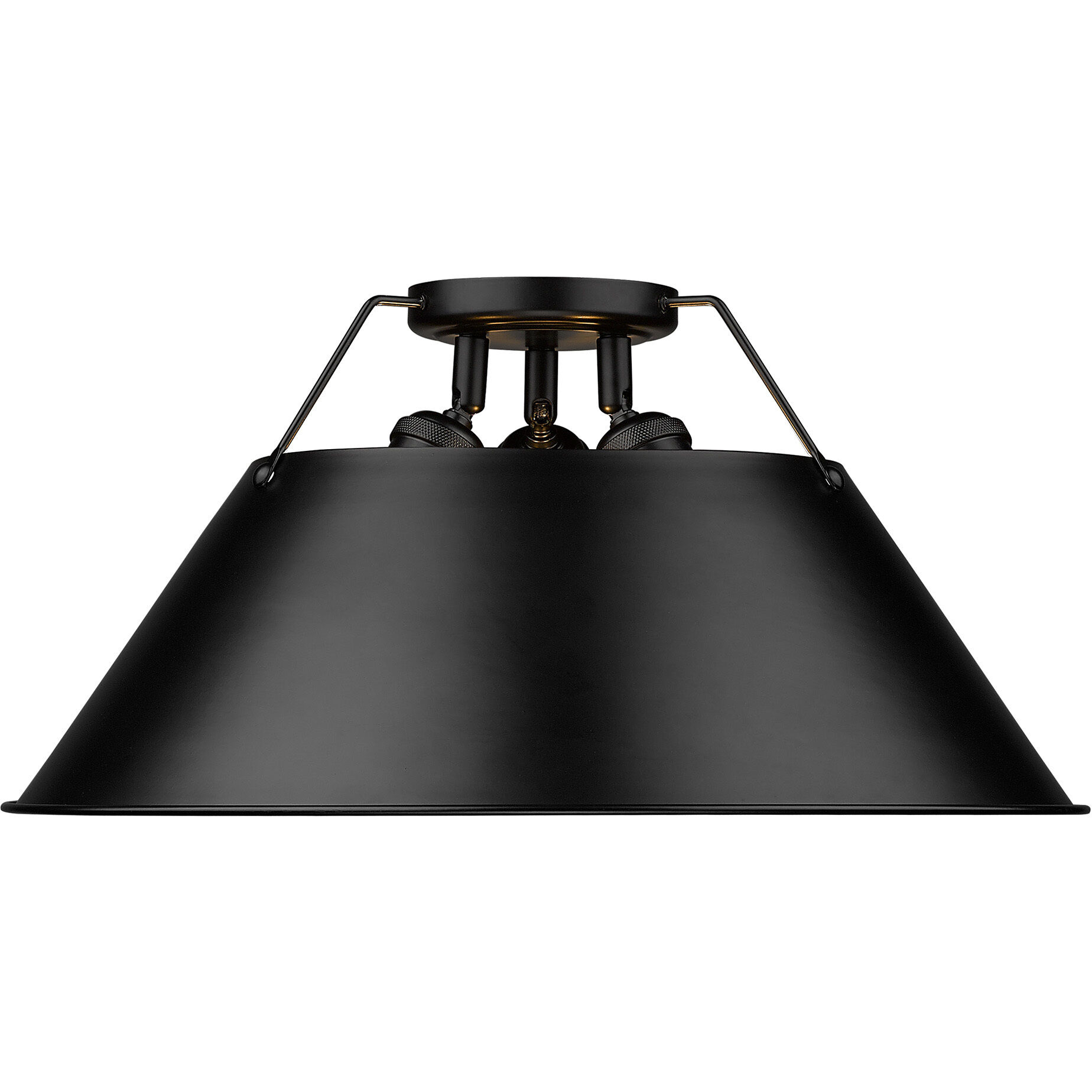Yep Orwell 3 Light 18.75 inch Matte Black Flush Mount Ceiling Light