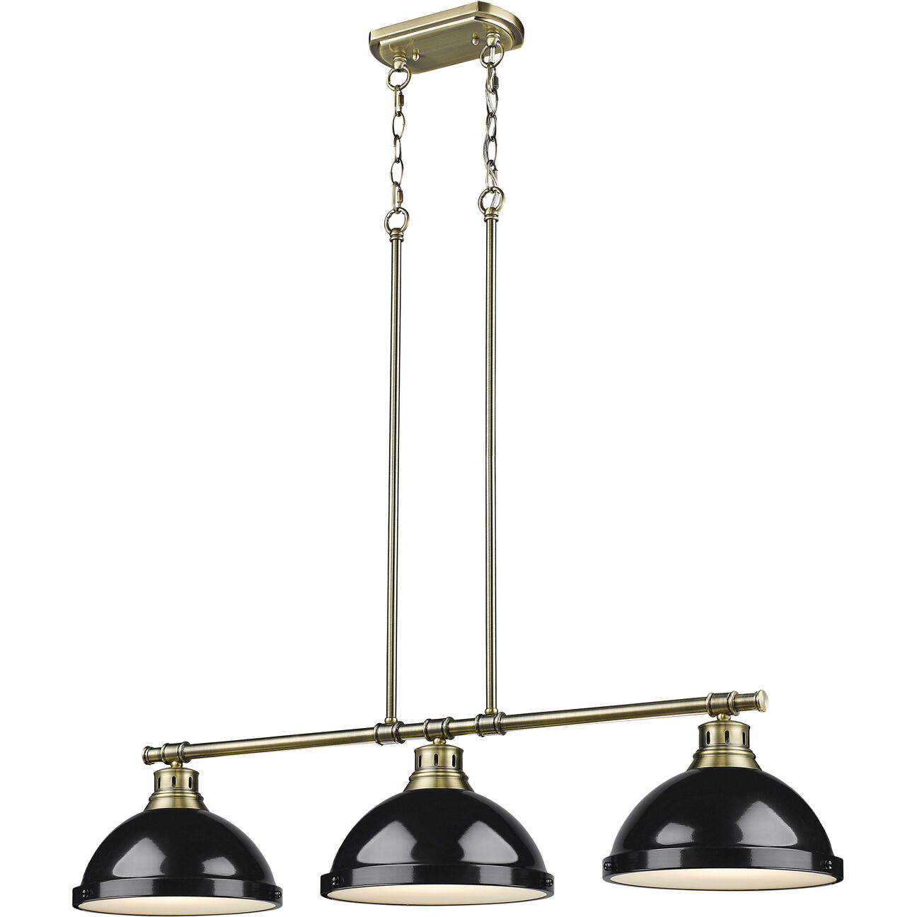 Yep Duncan Island Light Ceiling Light in Aged Brass, Black