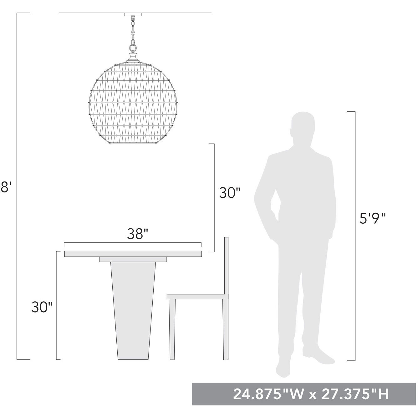 Florence Pendant Ceiling Light in Matte Black