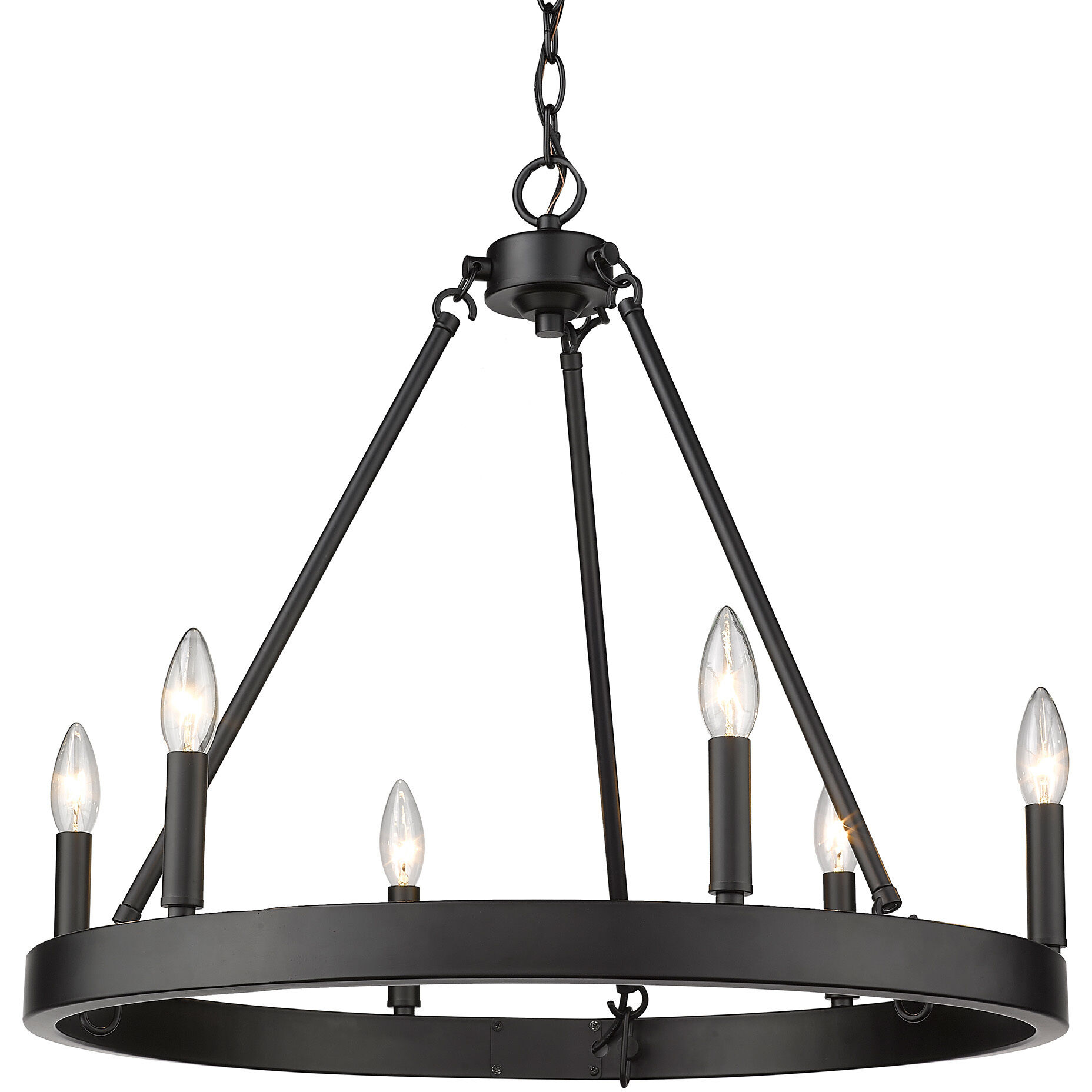 Alastair 24 inch 60.00 watt Matte Black Chandelier Ceiling Light