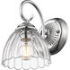 Audra Wall Sconce Wall Light in Chrome