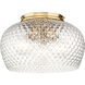 Adeline 3 Light 14 inch Modern Brushed Gold Flush Mount Ceiling Light