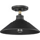 Journey 1 Light 12 inch Natural Black Semi-Flush Mount Ceiling Light