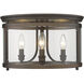Payton 3 Light 14.75 inch Rubbed Bronze Flush Mount Ceiling Light